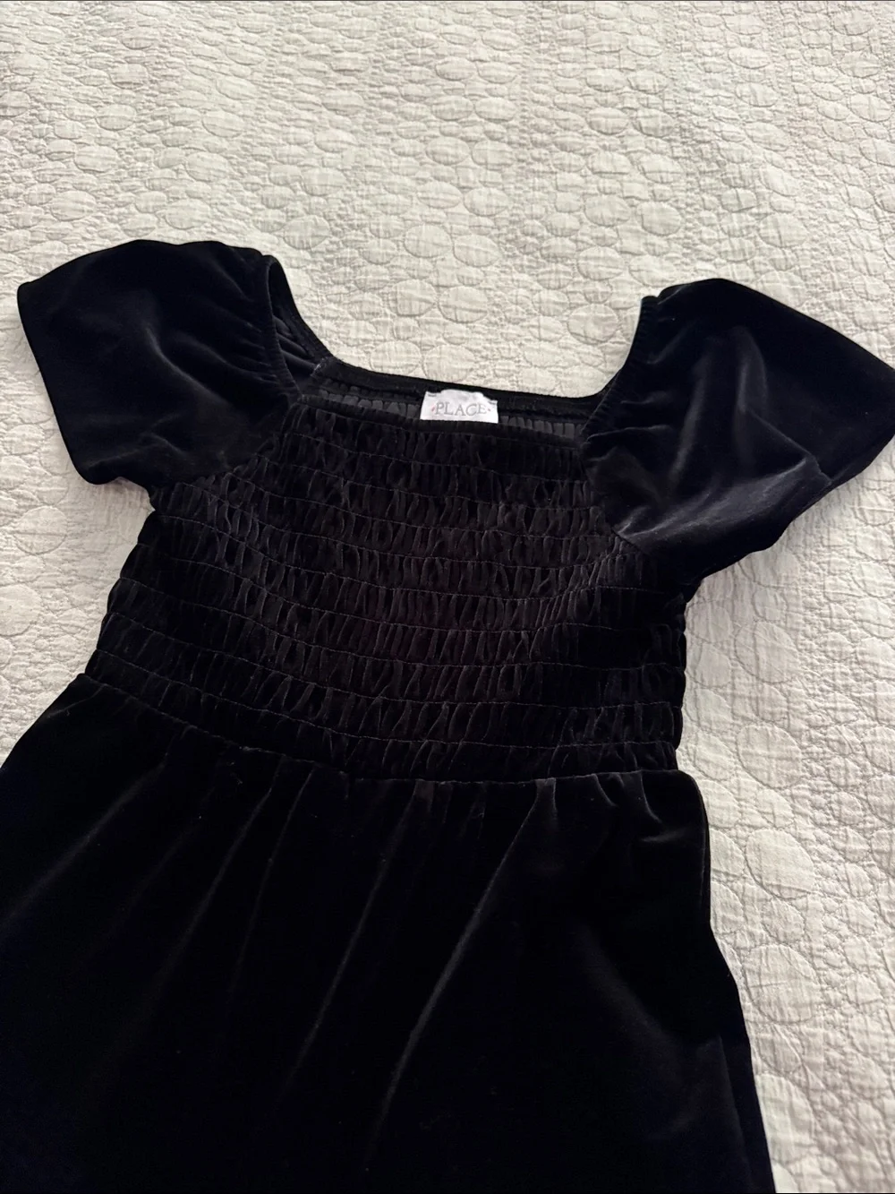 The Children's Place Black Velvet Girls' Wide-Leg Jumpsuit